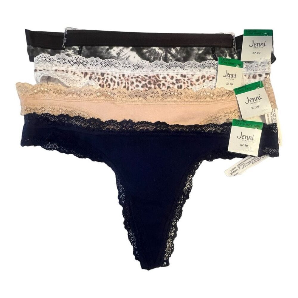 Jenni Thongs 4 Pieces Sz L